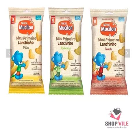 Biscoito Mucilon Meu Primeiro Lanchinho Pacote 35g Kit 3un