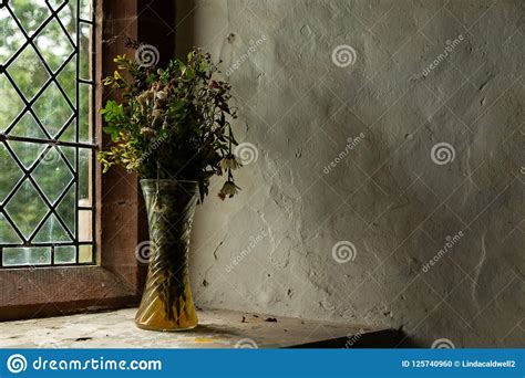 Vase Of Wildflowers On A Window Ledge Stock Photo Image Of Window