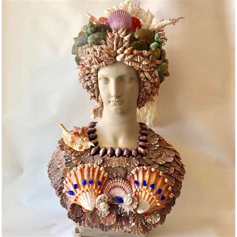 Early 21st Century Organic Renaissance Seashell Bust For Sale Image 5