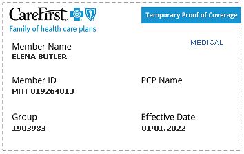 CareFirst Member ID Card S In 2022 Care Plans How To Plan Urgent