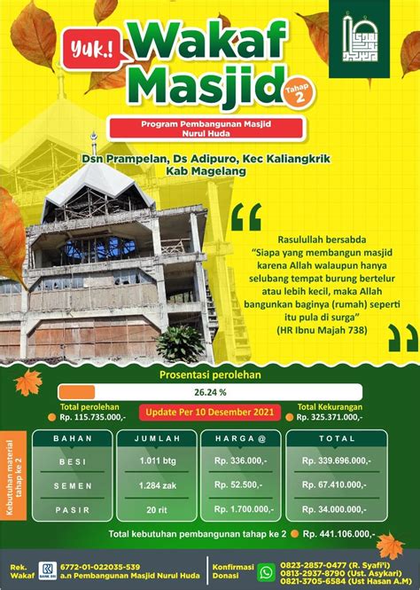 Dukung Pembangunan Masjid Nurul Huda Di Dusun Prampelan Lereng Gunung