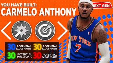 I Made Prime Carmelo Anthony Exact Build On Nba K Youtube