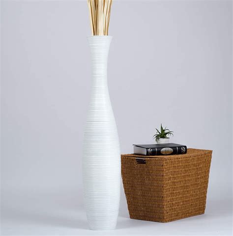 Amazon Leewadee Large White Home Decor Floor Vase Wooden 43