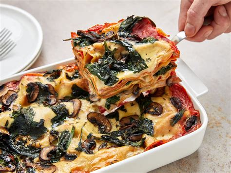 The Creamiest Vegan Lasagna With Spinach And Mushrooms Recipe