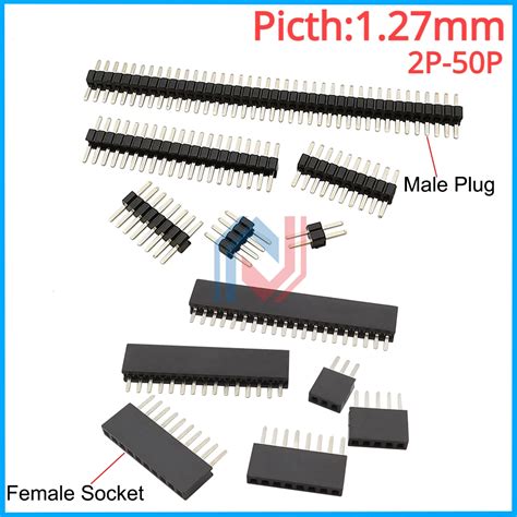 Pcs Lot Mm Single Row Male Female Plug Socket Breakaway Pcb