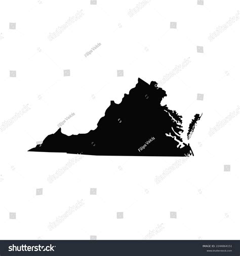 Virginia Outline In Color