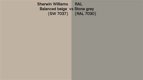 Sherwin Williams Balanced Beige Sw 7037 Vs Ral Stone Grey Ral 7030