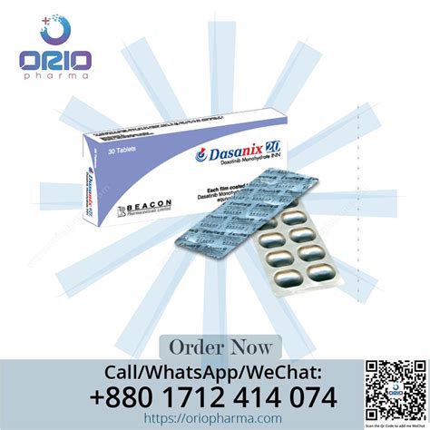 Dasanix Mg Dasatinib Tablets Orio Pharma