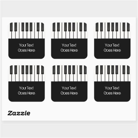 Piano Keys Stickers | Zazzle