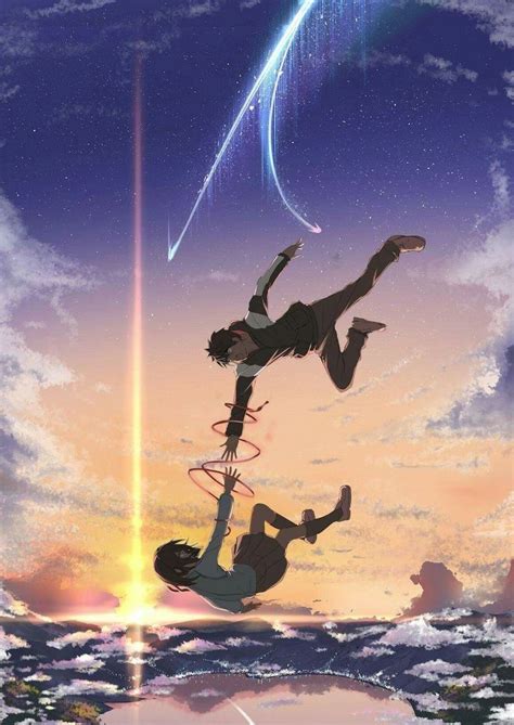 Pin Di Kimi No Nawa Your Name Pemandangan Anime Ilustrasi Alam Latar Belakang Animasi