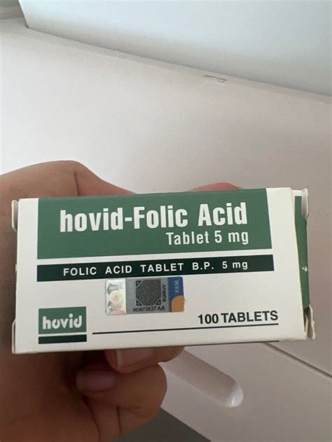 Hovid Folic Acid Tablet 5 Mg Health Nutrition Health Supplements