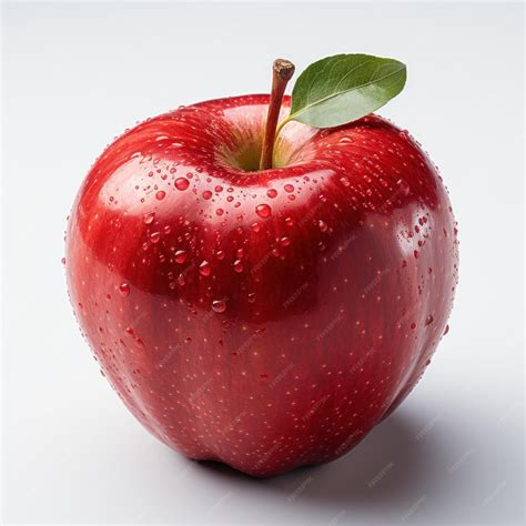Premium AI Image | Fresh Red Apple Isolated on White Background AI