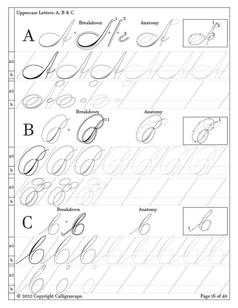 Master Class Spencerian Practice Sheets From Basic Strokes To Complete