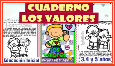 Cuaderno De Valores Para Ni Os De Inicial Maestras De Inicial