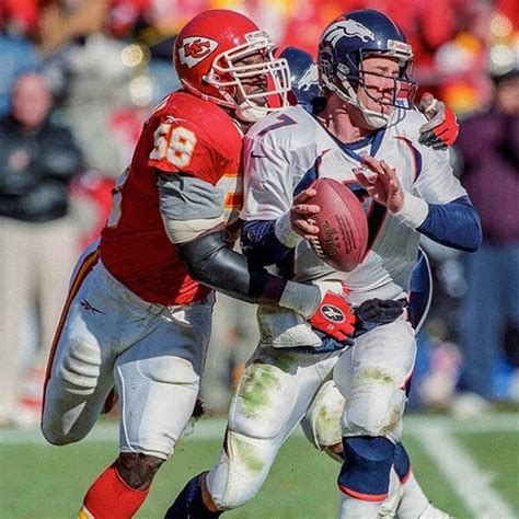 Derrick Thomas Sacking John Elway Kansas City Chiefs Football