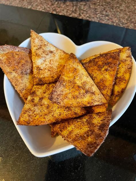 Crispy Air Fried Cinnamon Sugar Tortillas