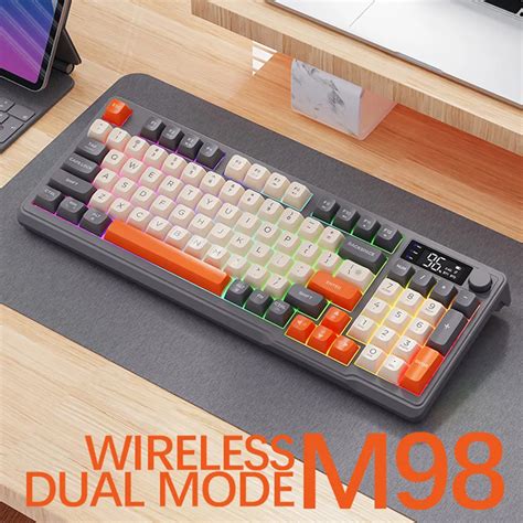 Teclado Mec Nico Sem Fio M Modo Duplo G Receptor BT Teclado Hot