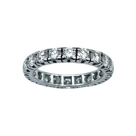 Alliance En Or Gris Cts Avec Cts De Diamants Brillants Taille