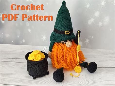 Leprechaun Gnome Crochet Pattern Amigurumi Gnome Leprechaun Crochet