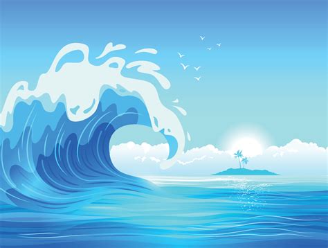 Flat Ocean Wave Background 4218047 Vector Art At Vecteezy