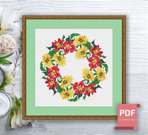 Set Of Seasons Cross Stitch Pattern Autumn Cross Stitch Etsy