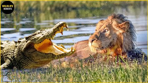 Crocodile Attack Lion