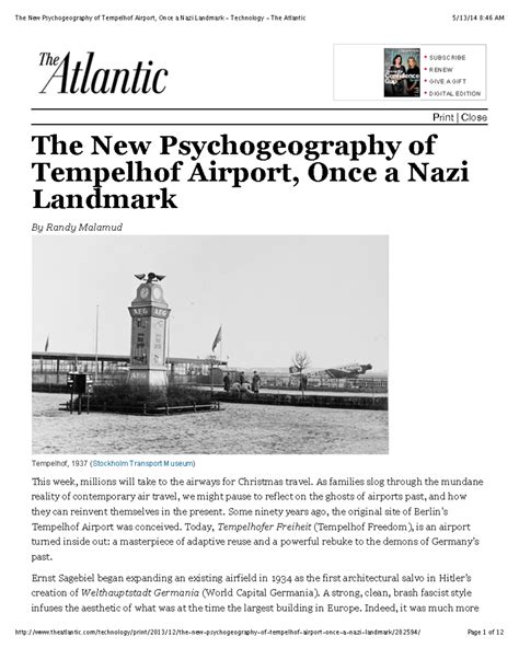 The New Psychogeography Of Tempelhof Airport Once A Nazi Landmark