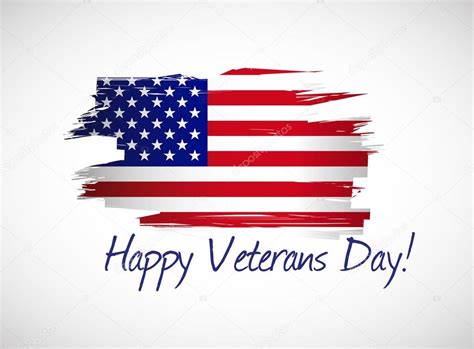 Happy veterans day flag illustration Stock Photo by ©alexmillos 57272503