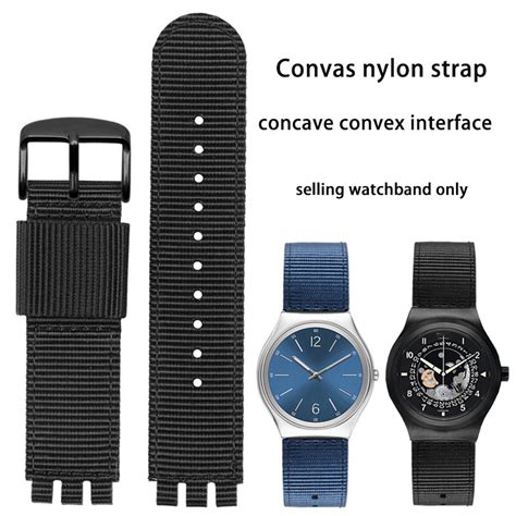 Watchband For Swatch Ycs Yas Ygs Irony Breathable Nylon Watch Band Mm