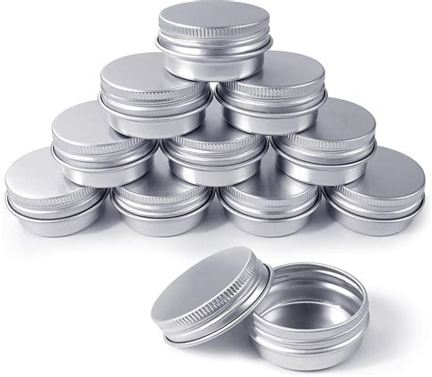 PAMIYO 24 Stücke Set Aluminium Leer Döschen kleine metalldose Mit 2