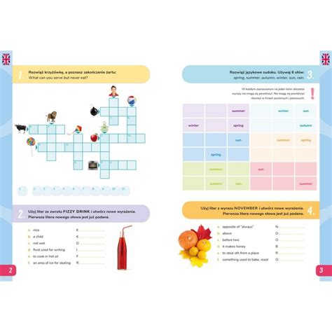 Język angielski w krzyżówkach Słownictwo dla klas 4 8