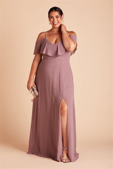 Jane Convertible Chiffon Bridesmaid Dress In Dark Mauve Birdy Grey