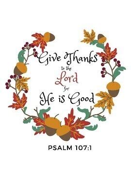 Thanksgiving Bible Verse Printable | Scripture Wall Art | 3 Designs