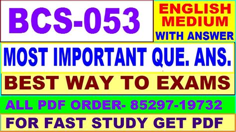 Bcs Important Questions With Answers In English Bcs Previous