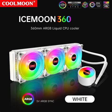 Tản Nhiệt Nước All in One Coolmoon AOSOR AS360 Màu Trắng Led Argb