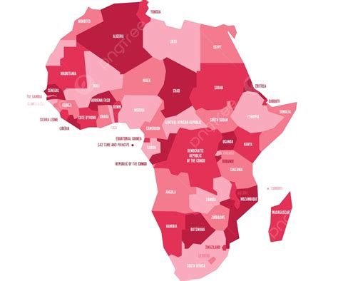 Africas Political Map In A Simplified Vector Infographic Format Vector