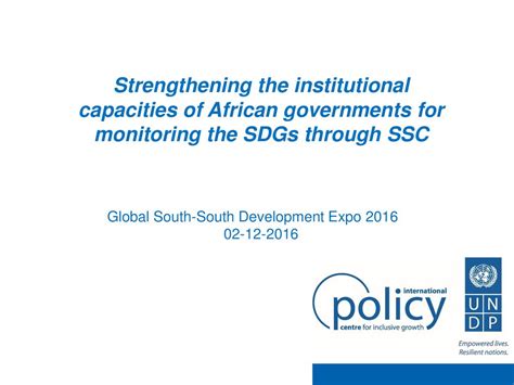 Strengthening The Institutional Capacities Of African Governments For