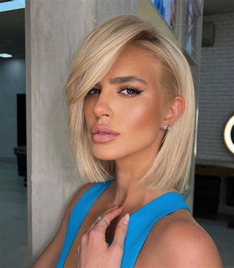 35 BEST Short Hair With Bangs Ideas For 2022 Blonde Lob Side Bangs