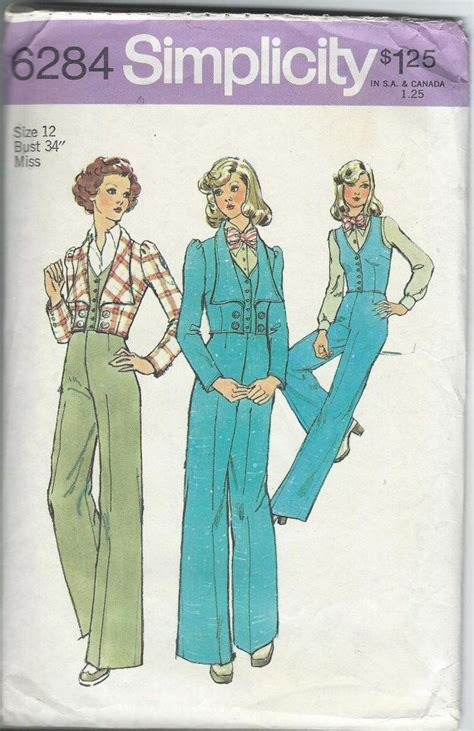 Vintage Simplicity Pattern Misses Unlined Jacket Vest Etsy