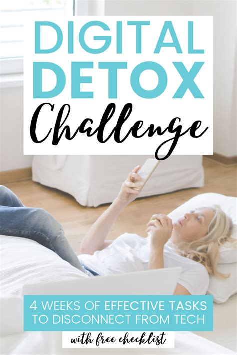 Digital Detox Challenge 4 Weeks Of Effective Tasks Free Checklist