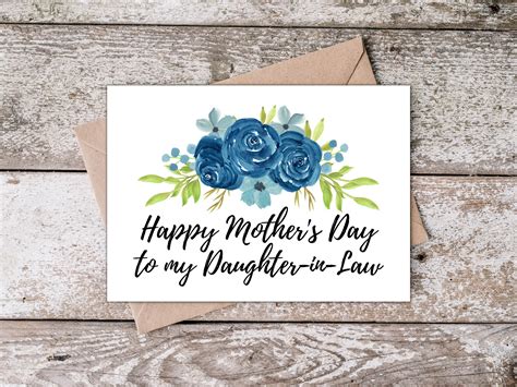 Printable Mothers Day Card For Daughter In Law Happy Mothers Day To My