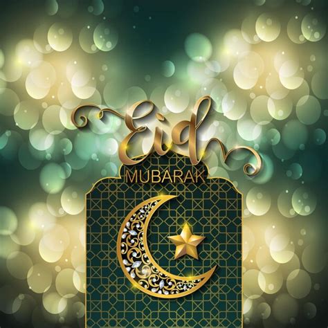 C L Bration Du Festival Religieux Eid Mubarak Fond Islamique Vecteur