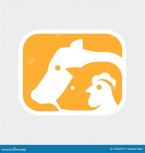 Farm Animals Logo Stock Vector Illustration Of Farm 156550722