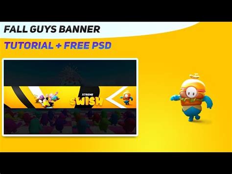 Fall Guys Banner | Free PSD Download | Speed art Tutorial - Velosofy