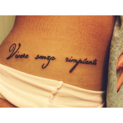 Live Life With No Regrets Tattoo Designs