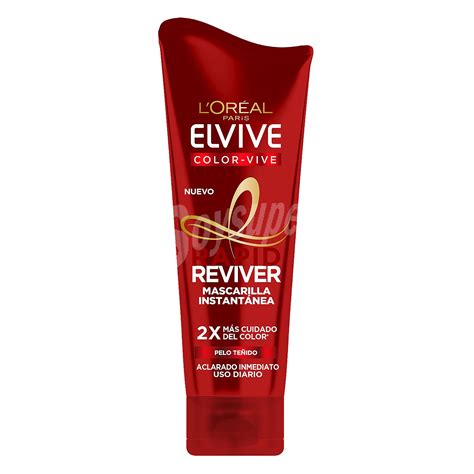 Elvive L Oréal Paris Mascarilla Instantánea Reconstructora Rapid Reviver Color Vive Aclarado