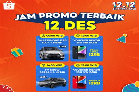 Daftar Promo Di Puncak Shopee 12 12 Birthday Sale Wajib Dinantikan