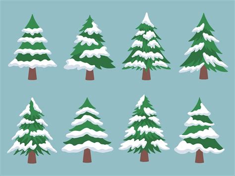 Premium Vector Christmas Pine Tree Snow Watercolor