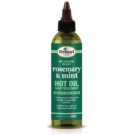 Difeel Rosemary And Mint Hot Oil Hair Treatment With Biotin 8 Oz Difeel Find Your Natural