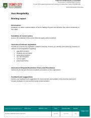 Briefing Report Template Docx BSBDIV501 Manage Diversity In The